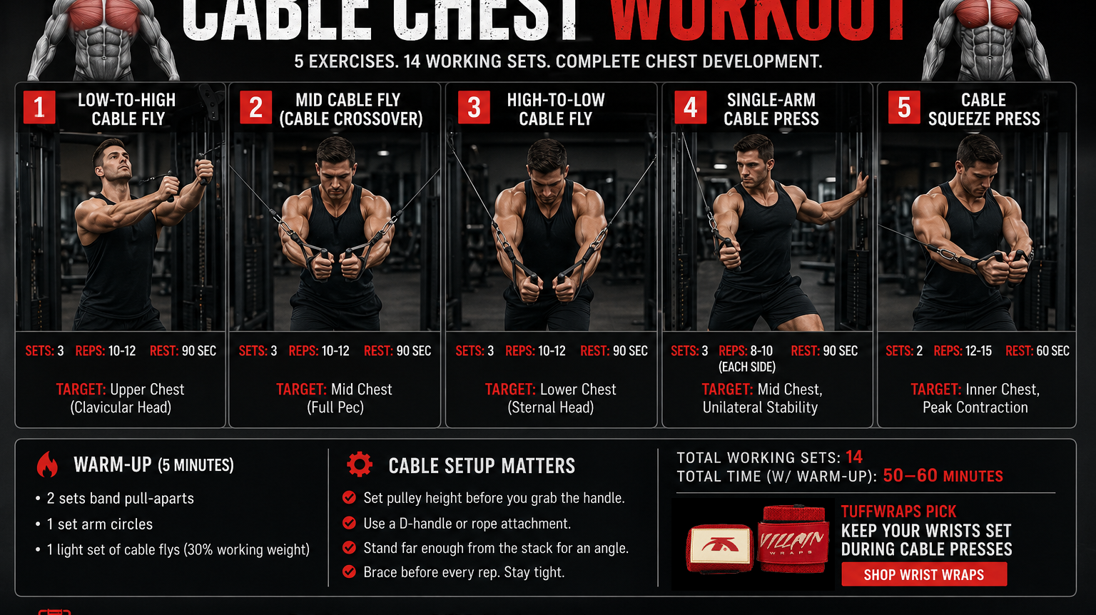Cable Chest Workout: Every Angle, Every Fiber, No Wasted Sets
