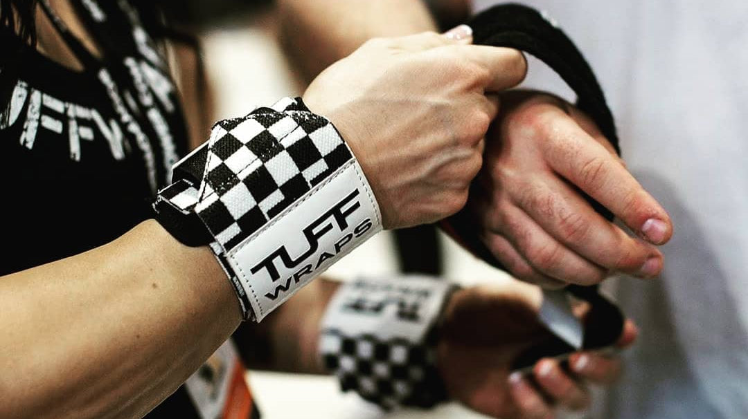 putting on wrist wrap