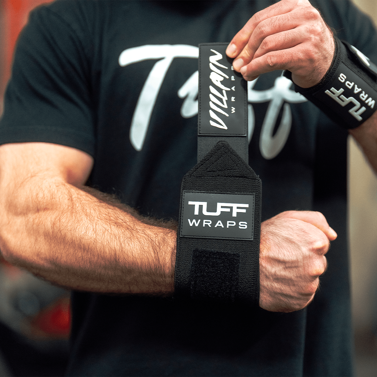 16" Villain "STIFF" Wrist Wraps - All Black TuffWraps.com