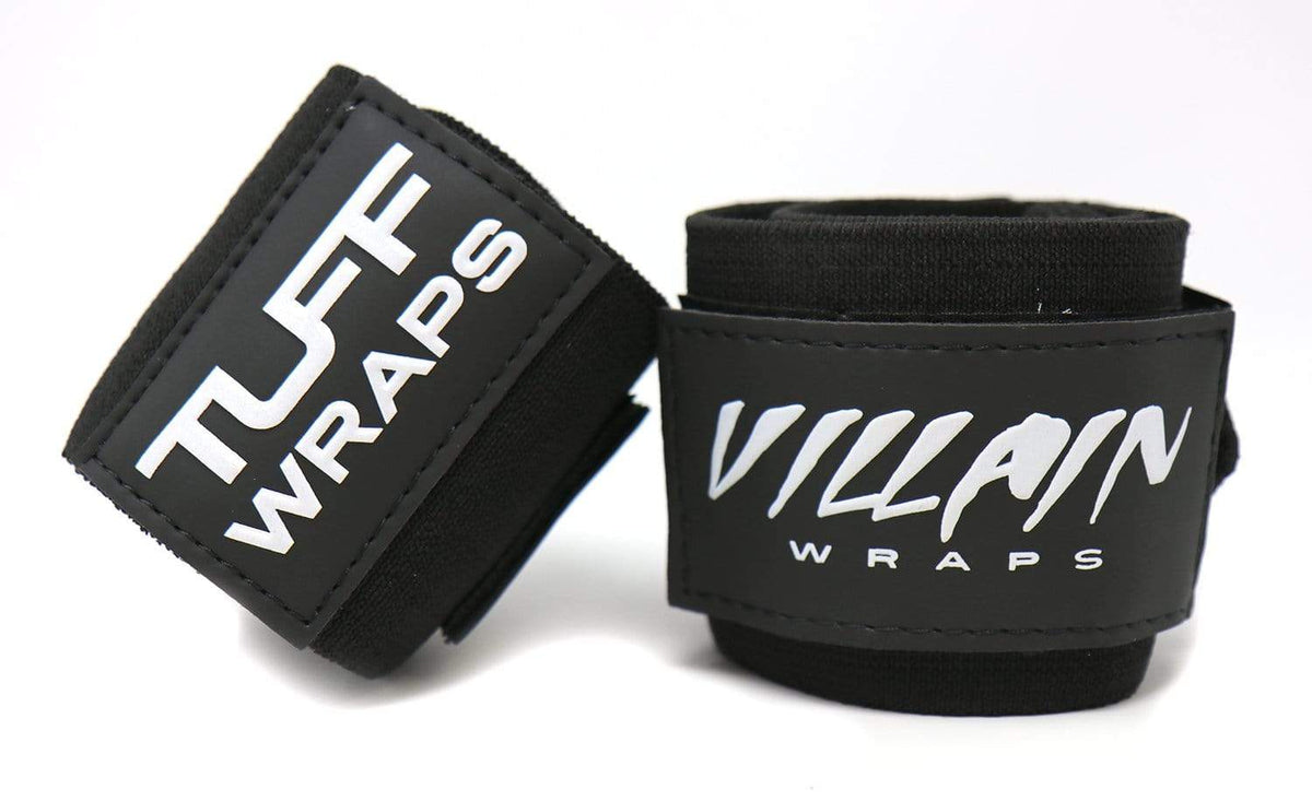 All Black Villain &quot;STIFF&quot; Wrist Wraps 16&quot; TuffWraps.com