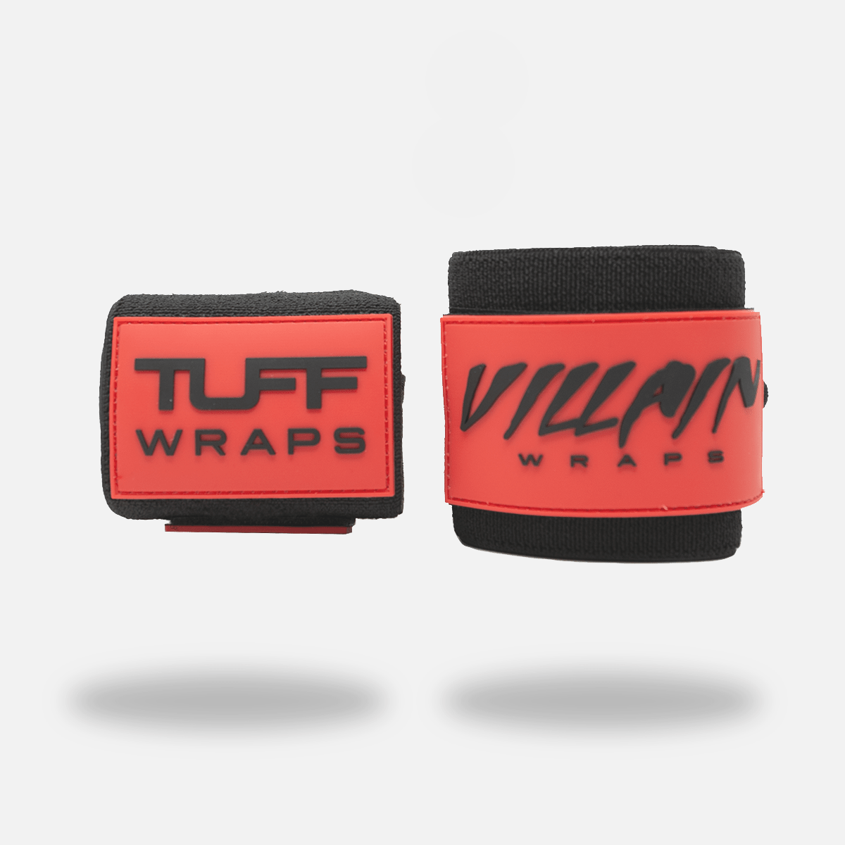 16" Villain "STIFF" Wrist Wraps - Black / Red 16 inch TuffWraps.com