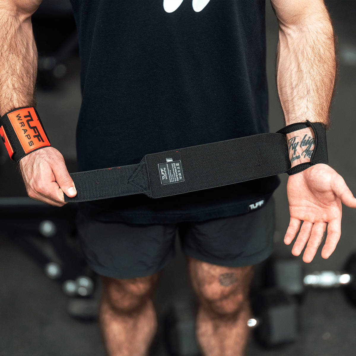 16" Villain "STIFF" Wrist Wraps - Black / Red TuffWraps.com