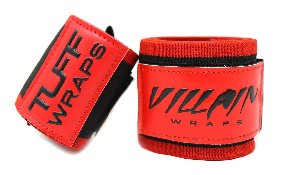 Villain &quot;STIFF&quot; Wrist Wraps 16&quot; - (Black/Red) TuffWraps.com