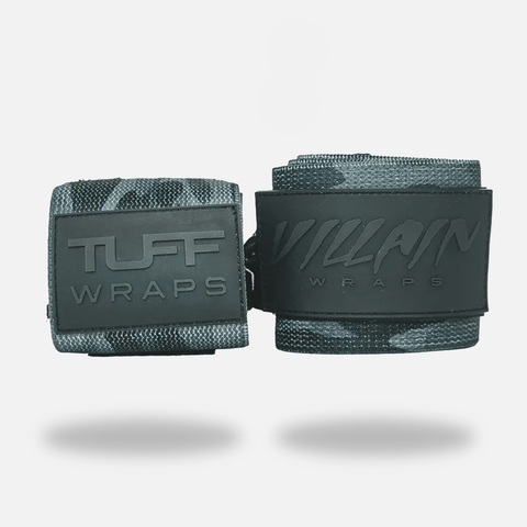 16" Villain Wrist Wraps - Black Camo 16 inch TuffWraps.com