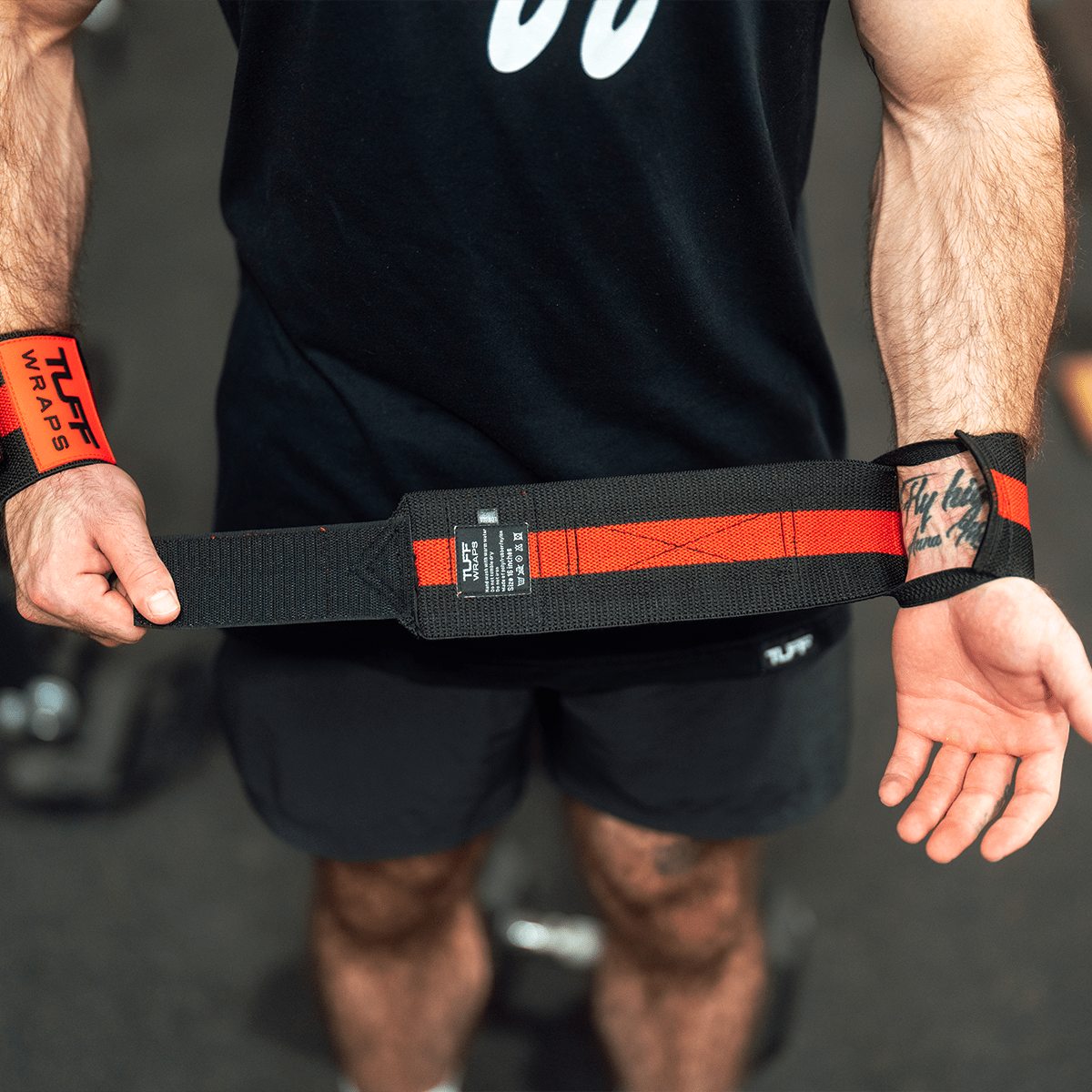 16" Villain Wrist Wraps - Black/Red TuffWraps.com