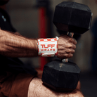 16" Villain Wrist Wraps - Checkerboard (Pink/White) TuffWraps.com