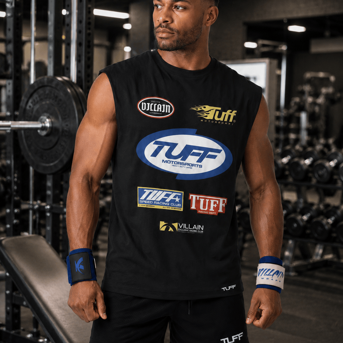 16" Villain Wrist Wraps - Cobalt 16 inch TuffWraps.com
