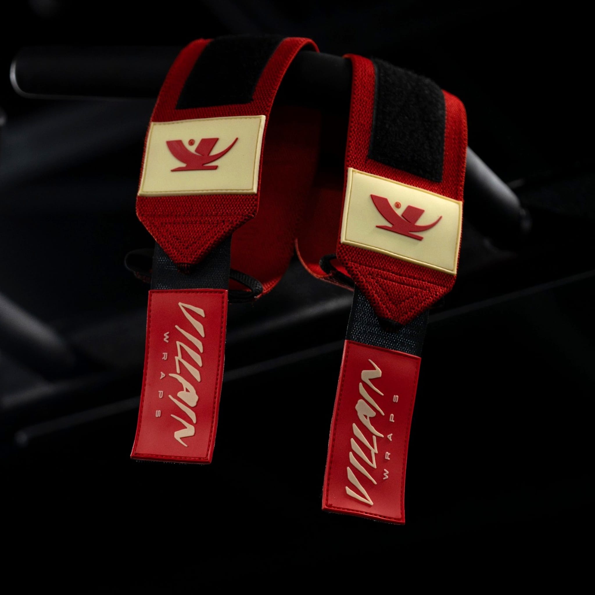 16" Villain Wrist Wraps - Crimson 16 inch TuffWraps.com