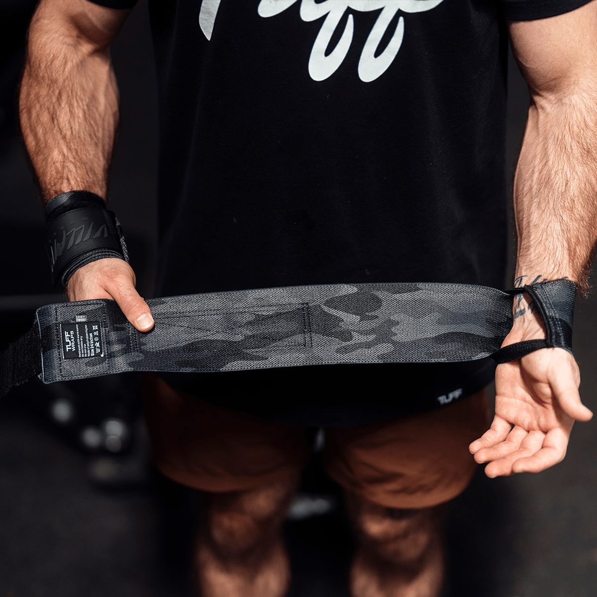 24" Villain Wrist Wraps - Black Camo 24 inch TuffWraps.com
