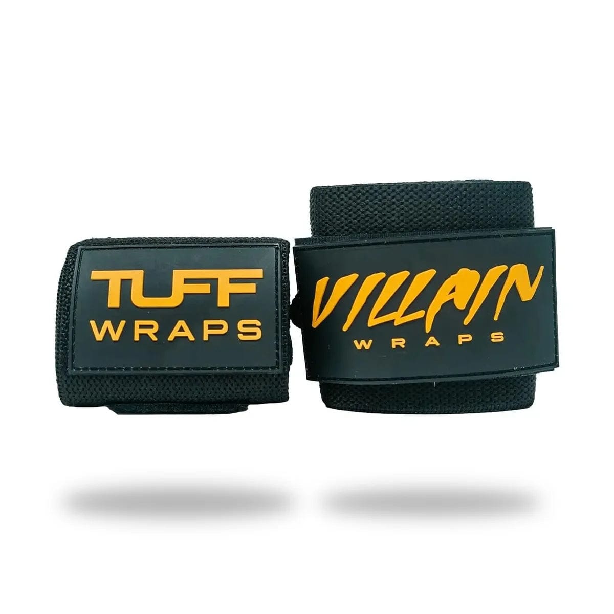 24" Villain Wrist Wraps - Black & Gold TuffWraps.com