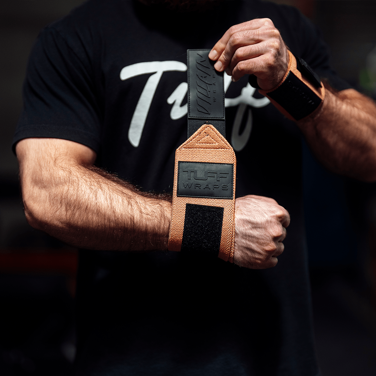 24" Villain Wrist Wraps - Sandstone 24 inch TuffWraps.com