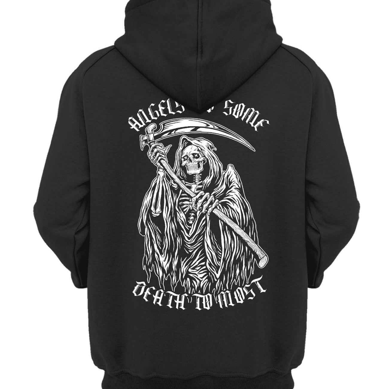 Angels to Some, Death to Most Hooded Sweatshirt XS / Black TuffWraps.com