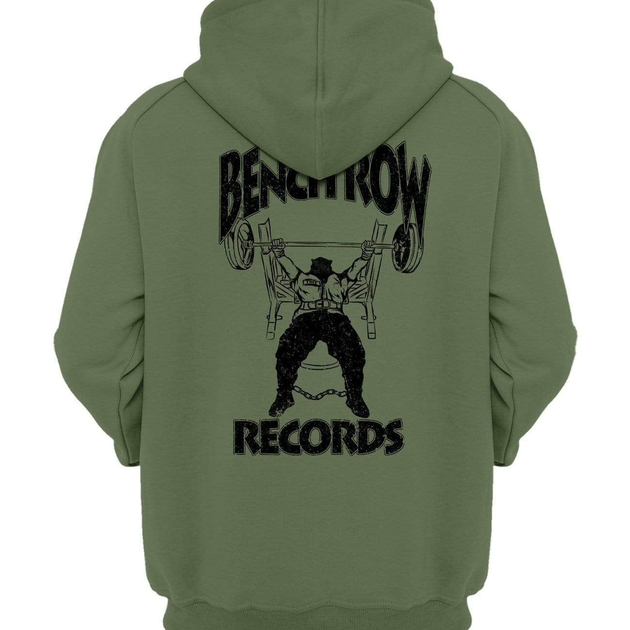 Bench Row Records Hooded Sweatshirt XS / Military Green TuffWraps.com