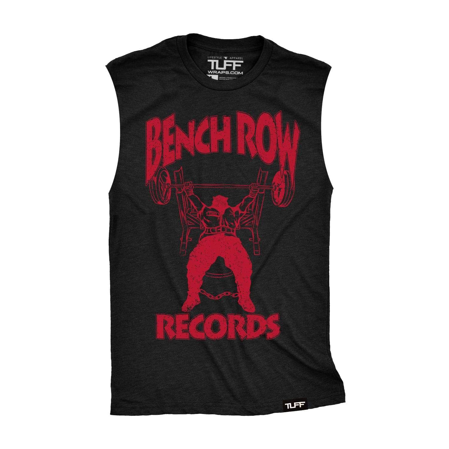 Bench Row Records Raw Edge Muscle Tank S / Black v1 TuffWraps.com