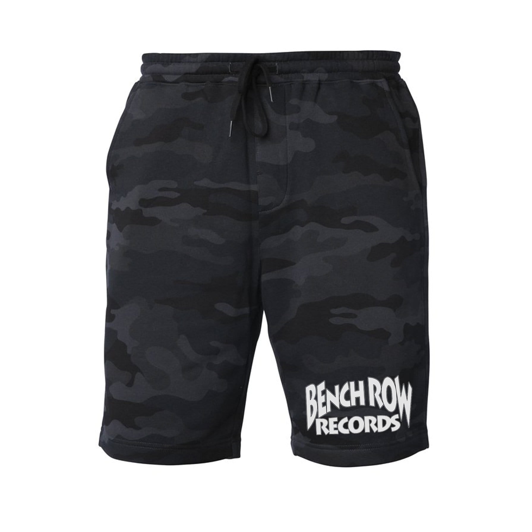Bench Row Records Tapered Fleece Shorts XS / Black Camo TuffWraps.com