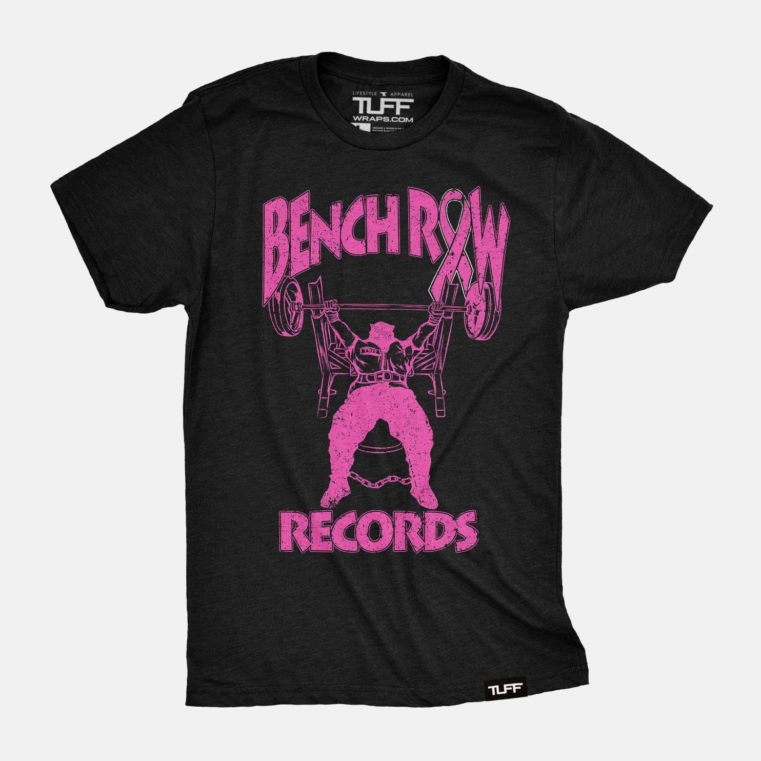 Breast Cancer Awareness Bench Row Records Tee Black / S TuffWraps.com