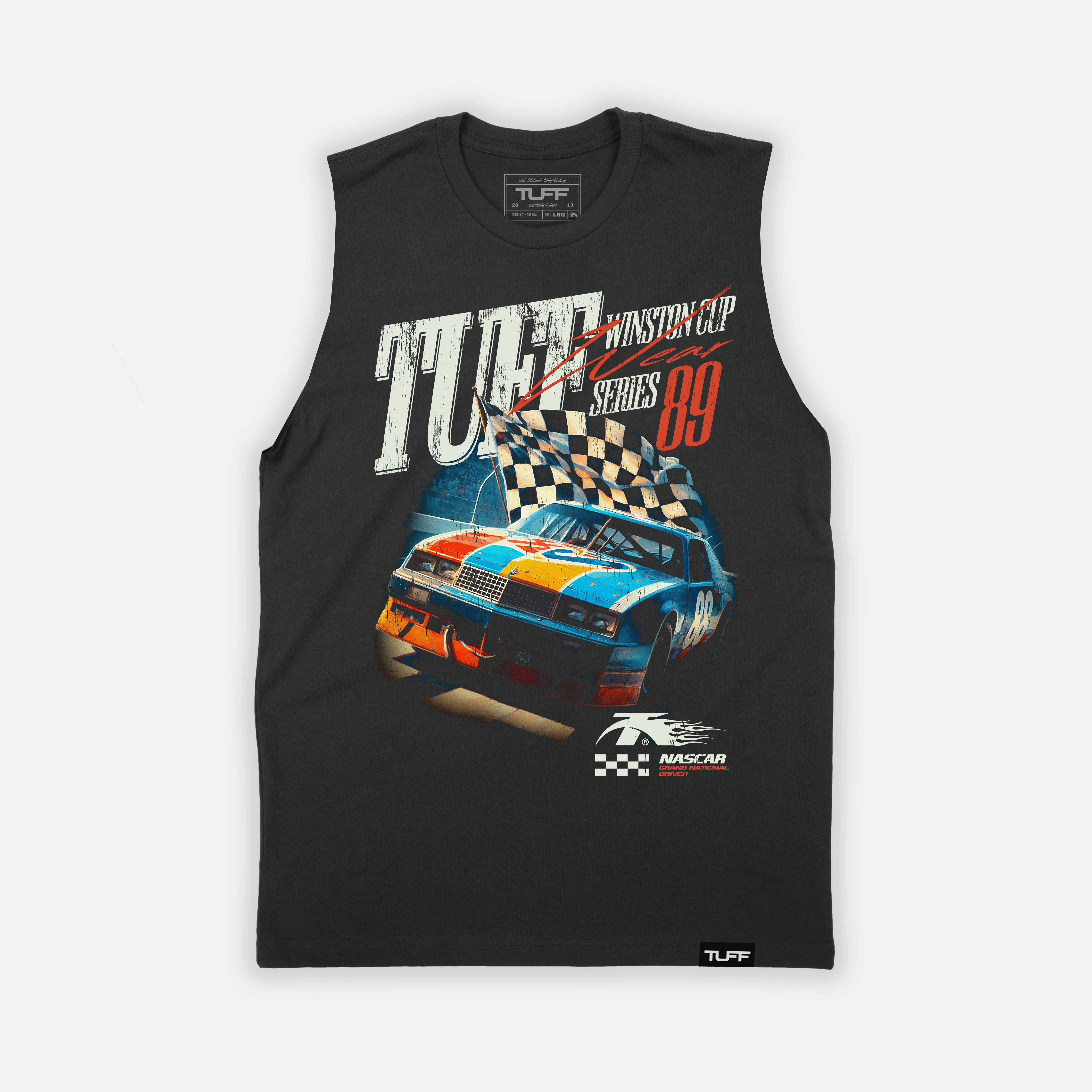 Checkered or Carried Out Raw Edge Muscle Tank S TUFF