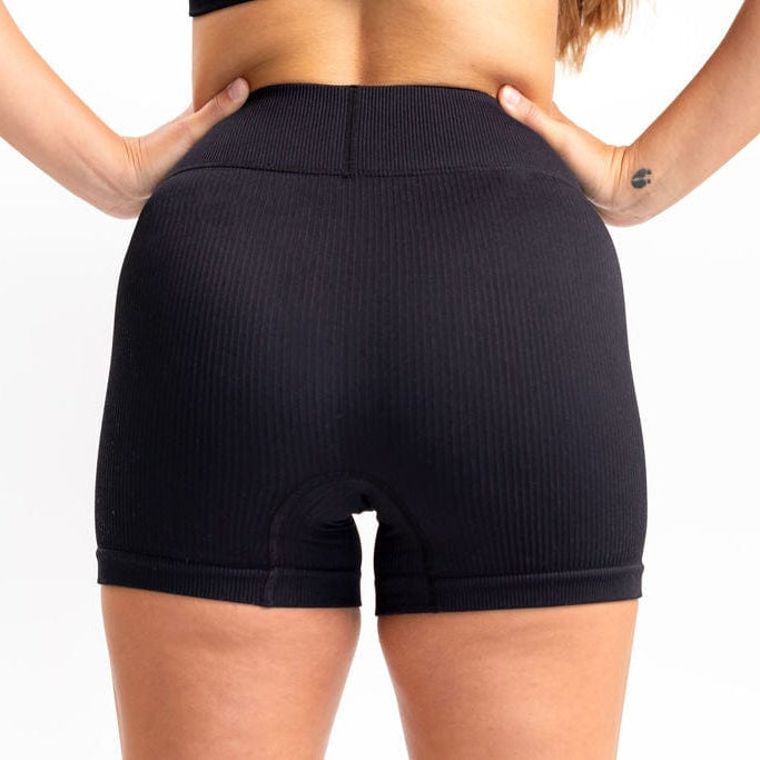 Classic Ribbed Biker Shorts - Black TuffWraps.com