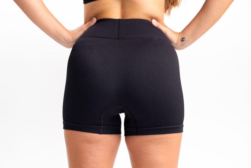 Classic Ribbed Biker Shorts - Black TuffWraps.com