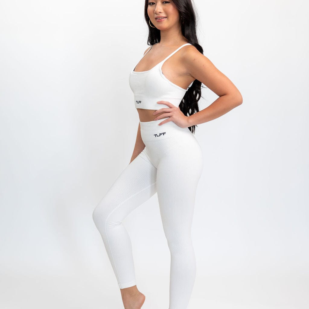 Classic Ribbed Leggings - White TuffWraps.com