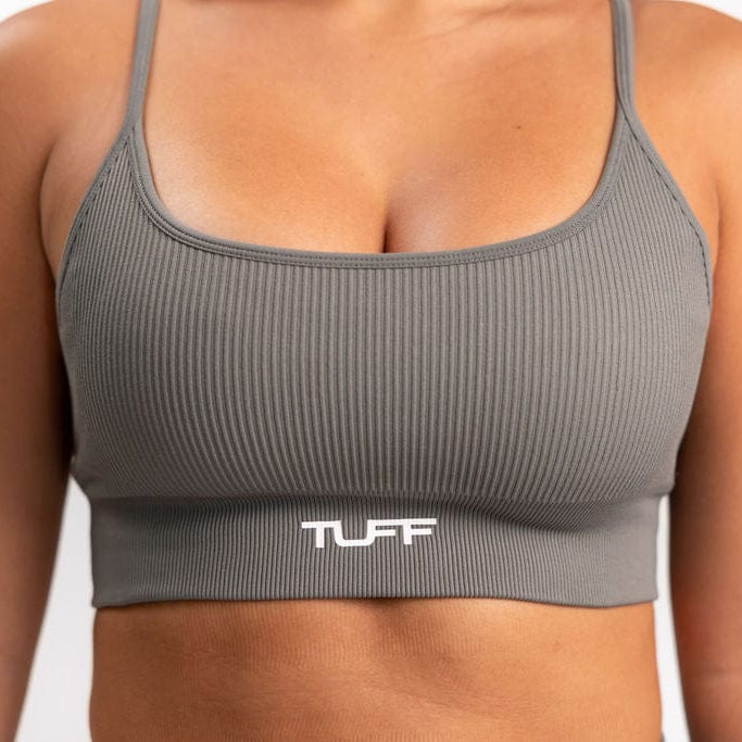 Classic Ribbed Sports Bra - Gray TuffWraps.com