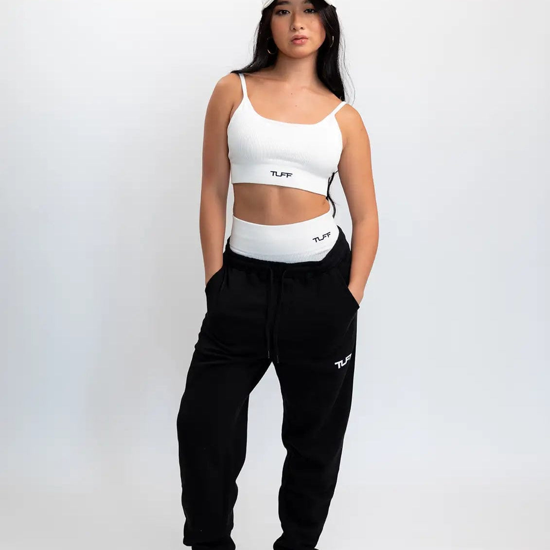 Classic Ribbed Sports Bra - White TuffWraps.com