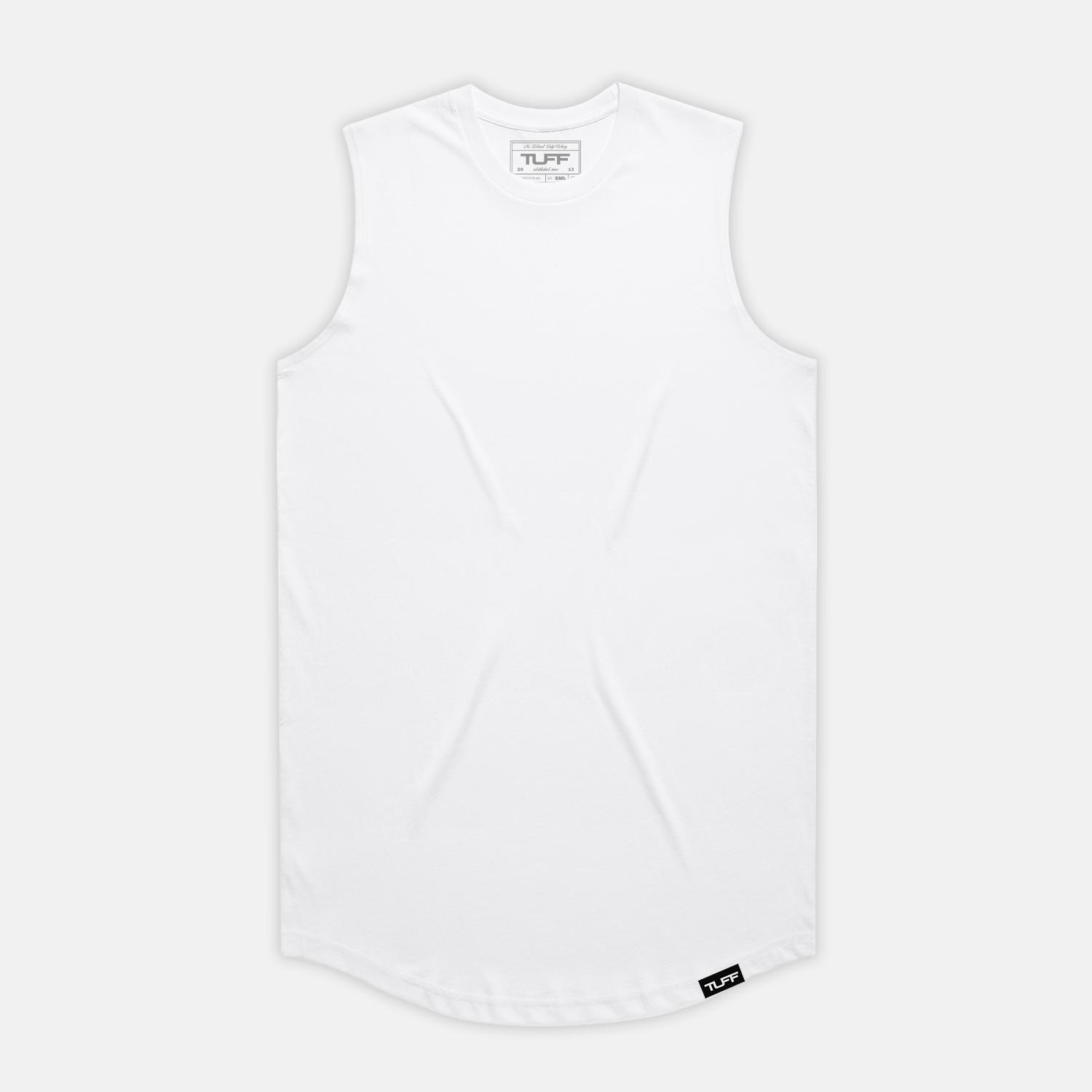 Curve Basic Muscle Tank White / S TuffWraps.com
