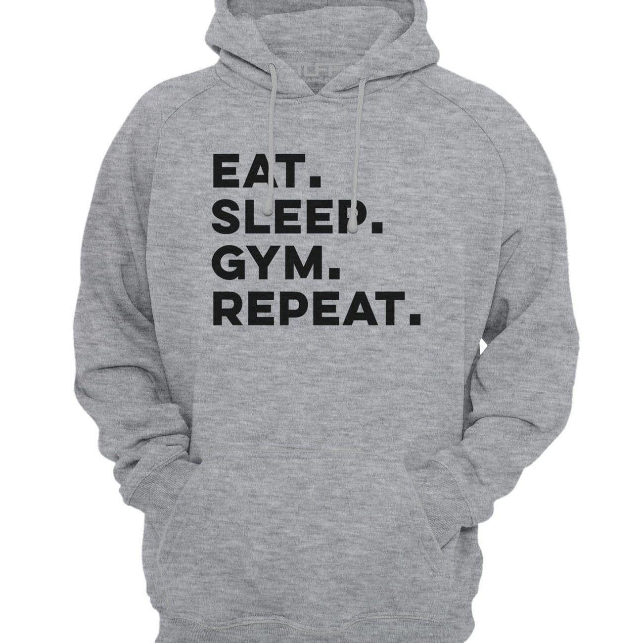 Eat. Sleep. Gym. Repeat. Hooded Sweatshirt XS / Gray TuffWraps.com