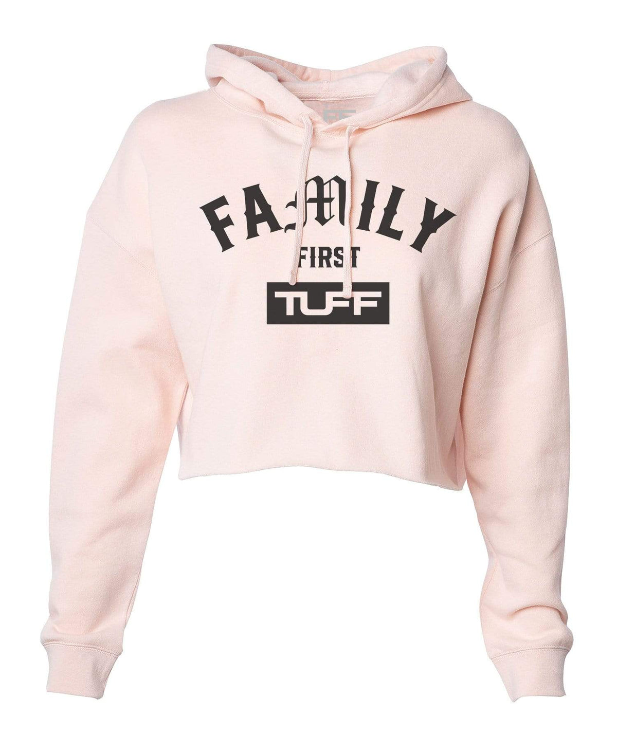 Family First Hooded Cropped Fleece S / Peach TuffWraps.com