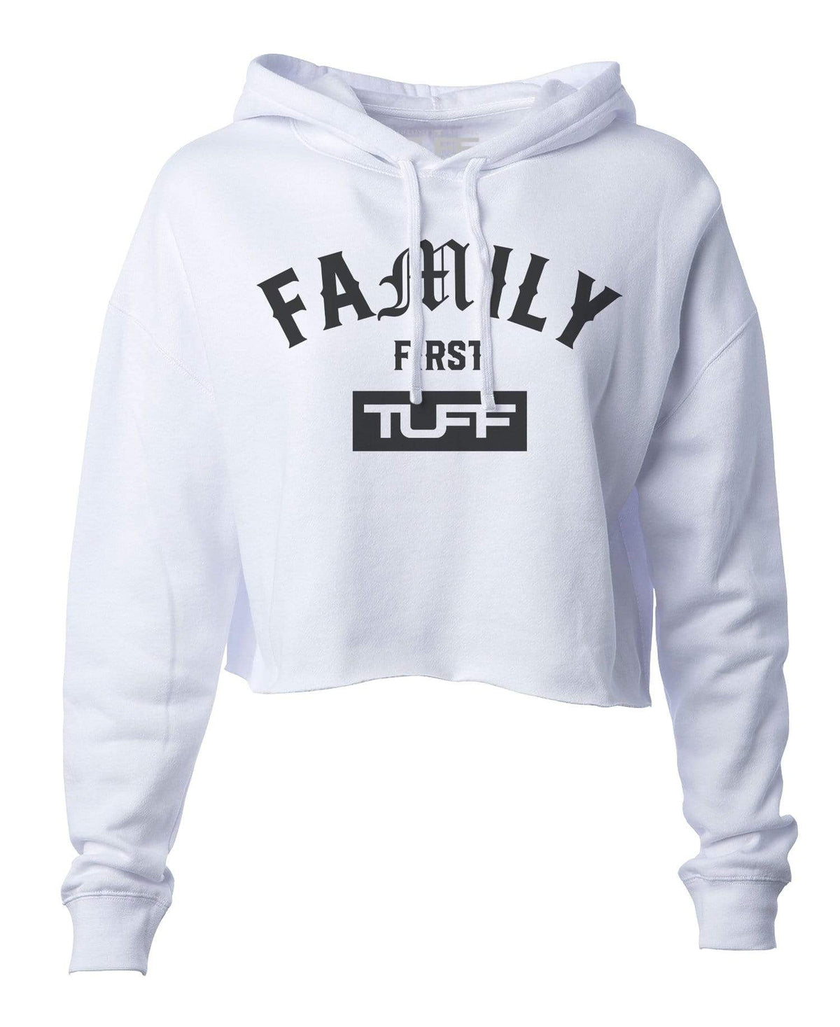 Family First Hooded Cropped Fleece S / White TuffWraps.com