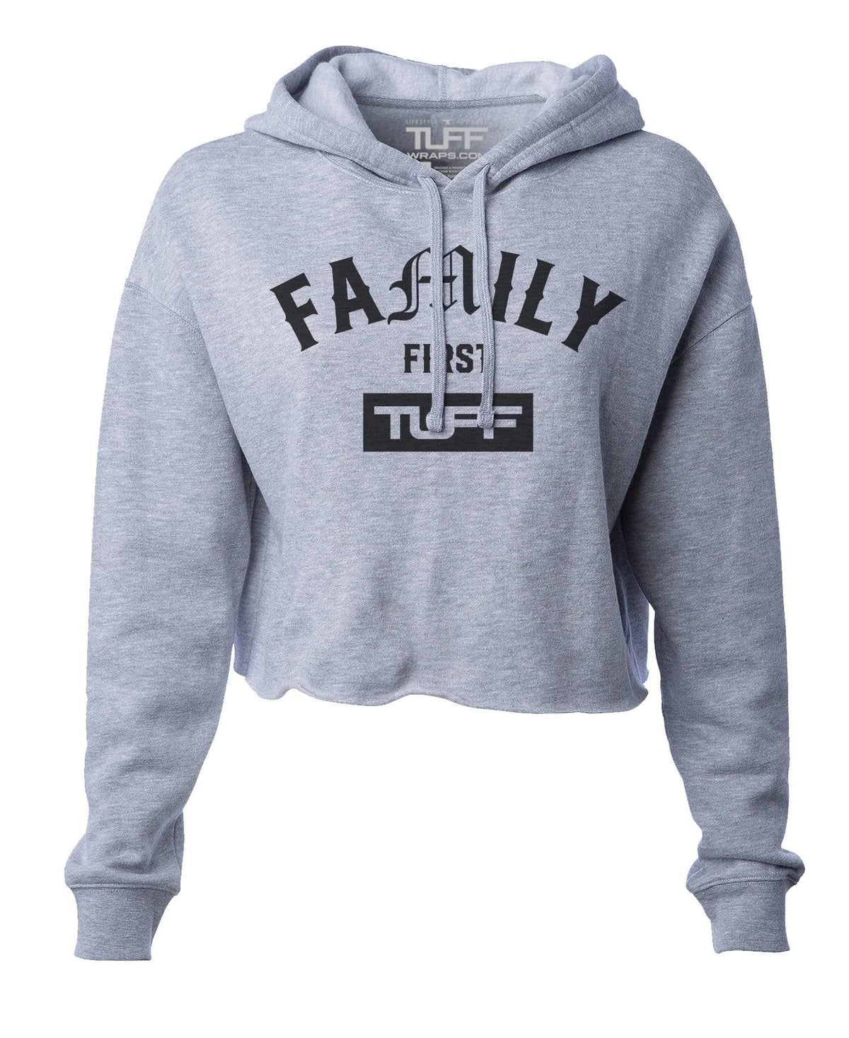 Family First Hooded Cropped Fleece XS / Heather Gray TuffWraps.com