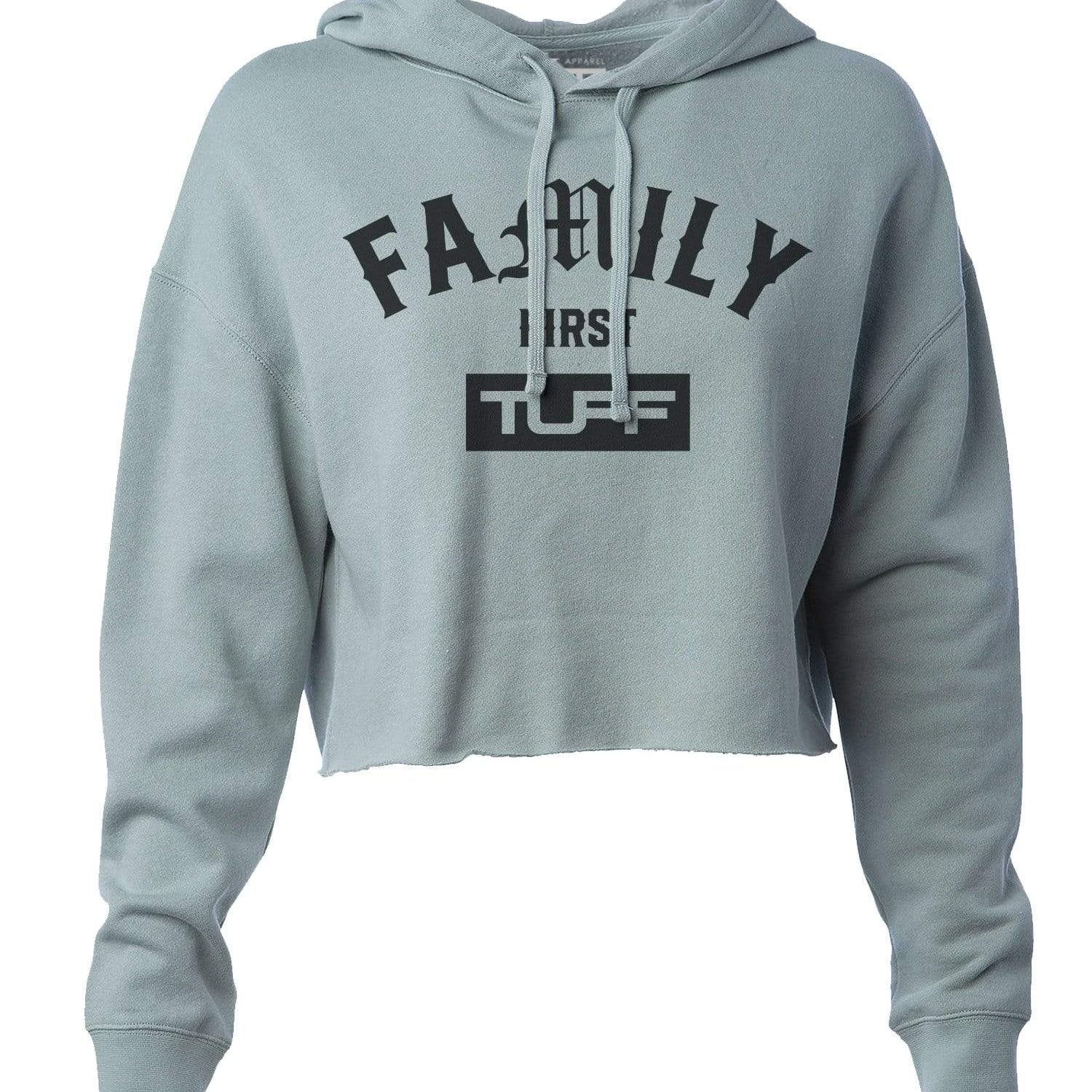 Family First Hooded Cropped Fleece XS / Sage Green TuffWraps.com