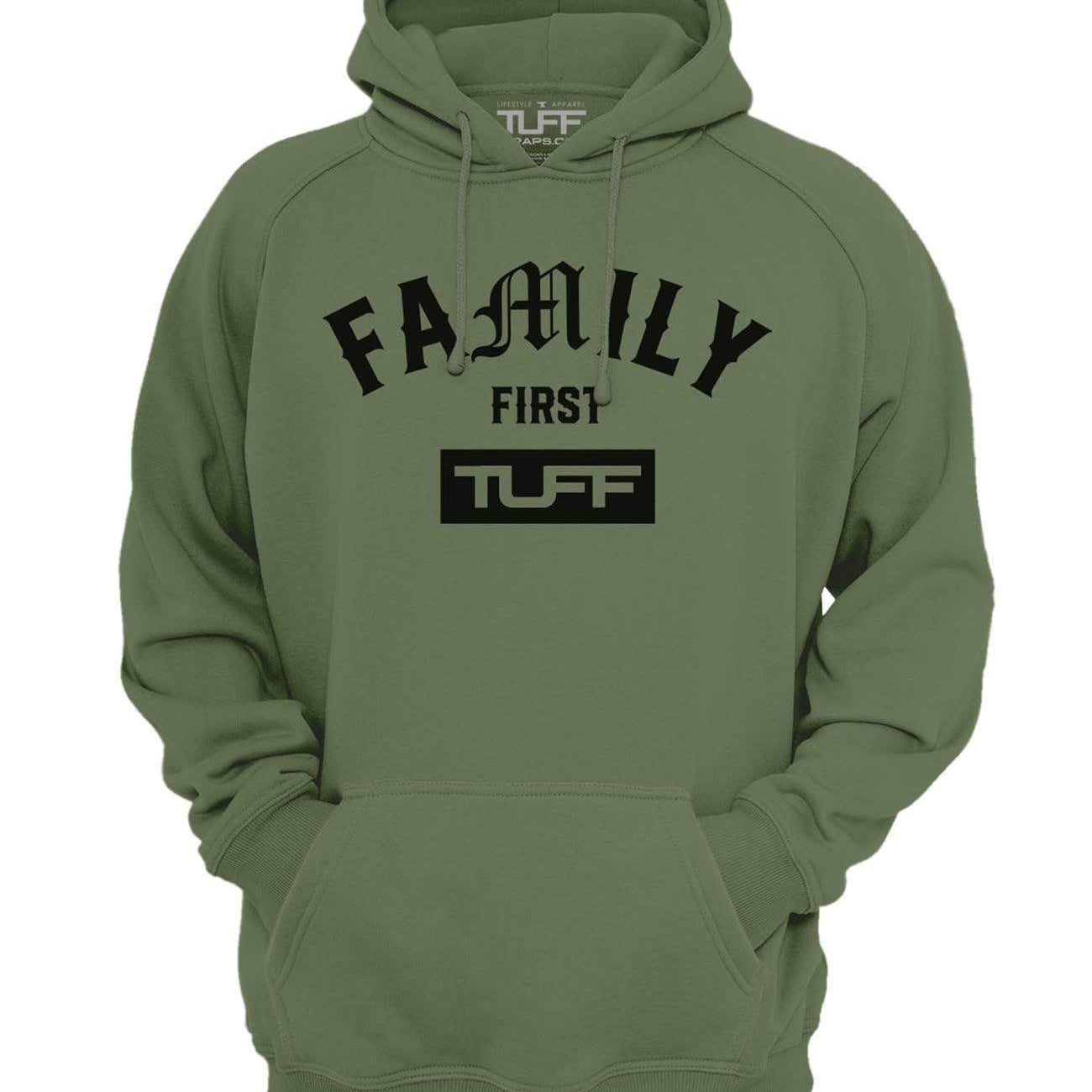 Family First Hooded Sweatshirt XS / Military Green TuffWraps.com