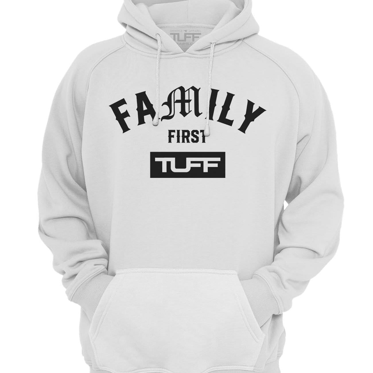 Family First Hooded Sweatshirt XS / White TuffWraps.com