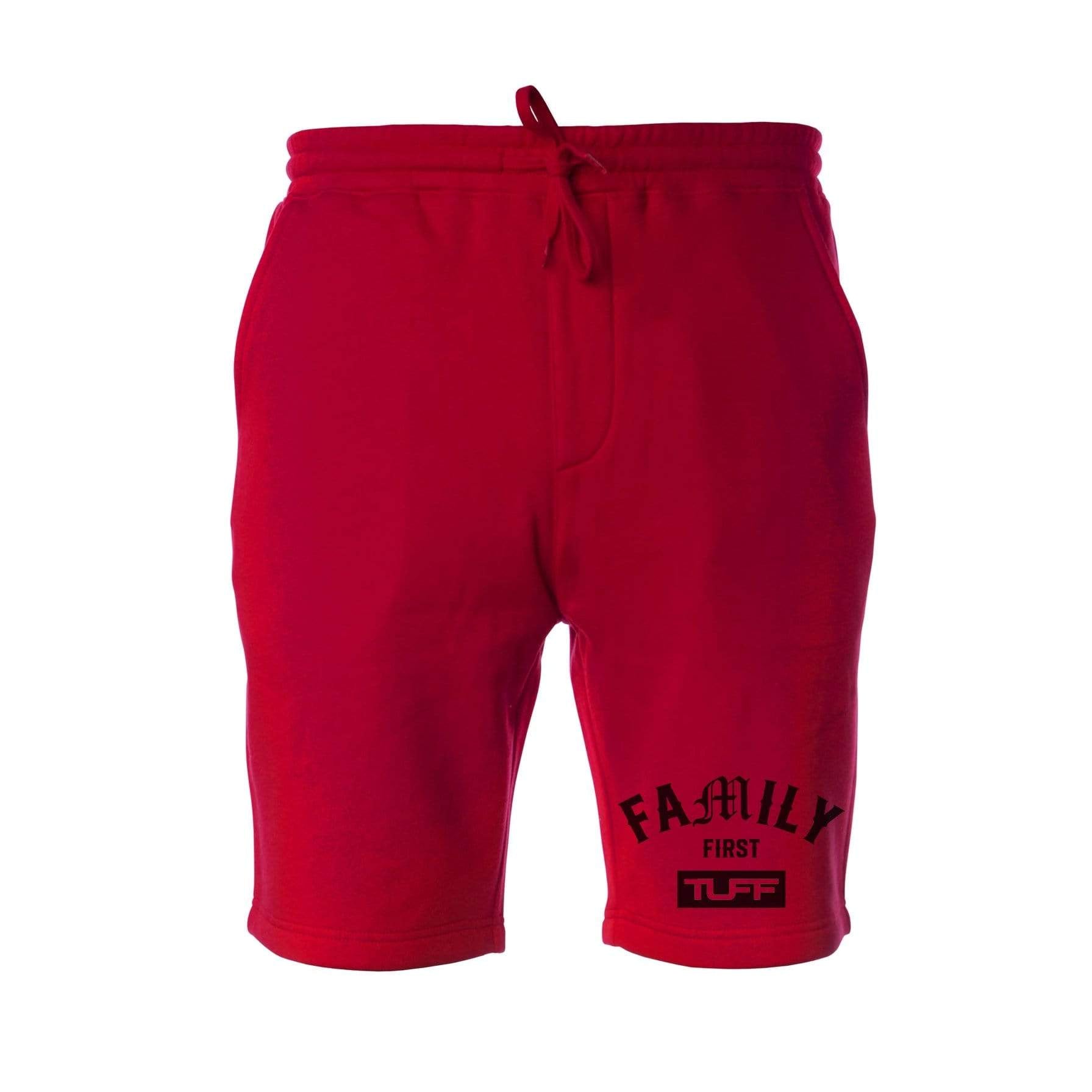 Family First TUFF Tapered Fleece Shorts XS / Red TuffWraps.com