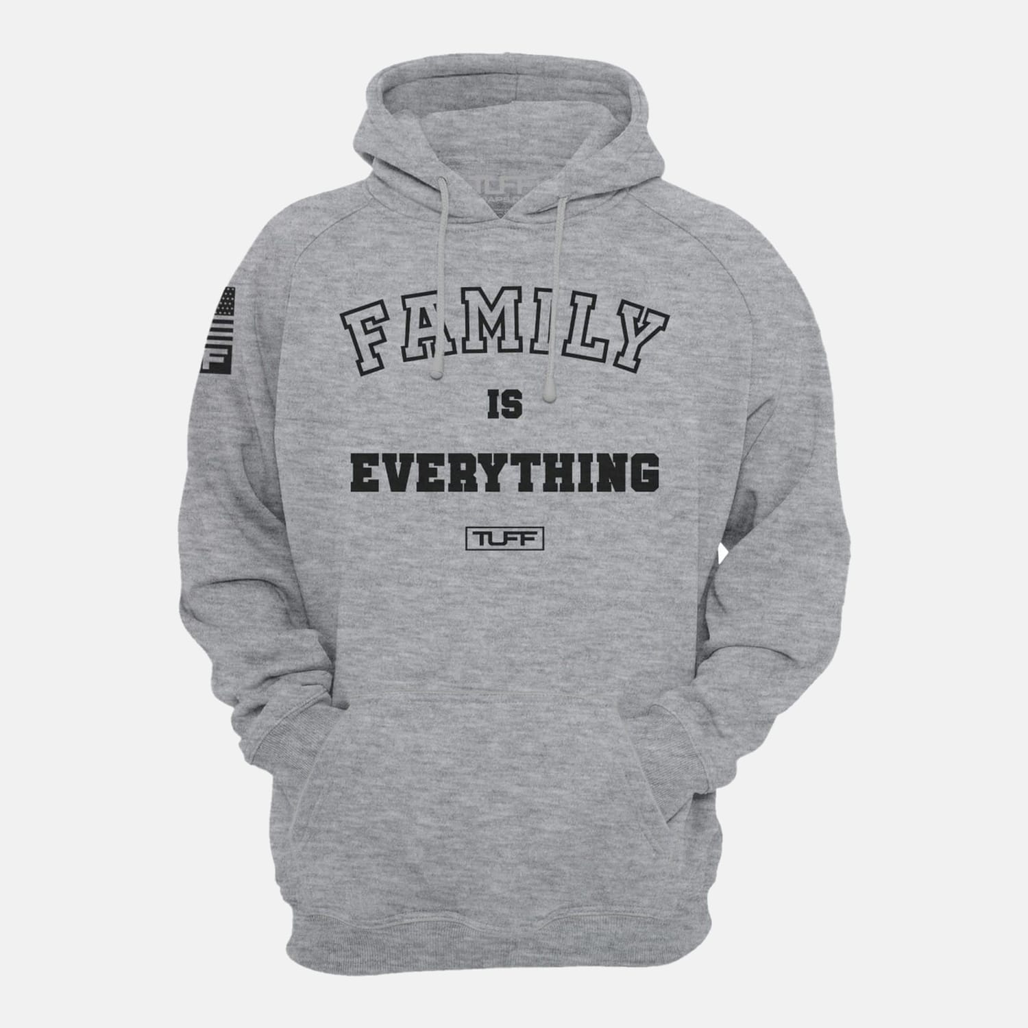 Family Is Everything Hooded Sweatshirt Gray / XS TuffWraps.com