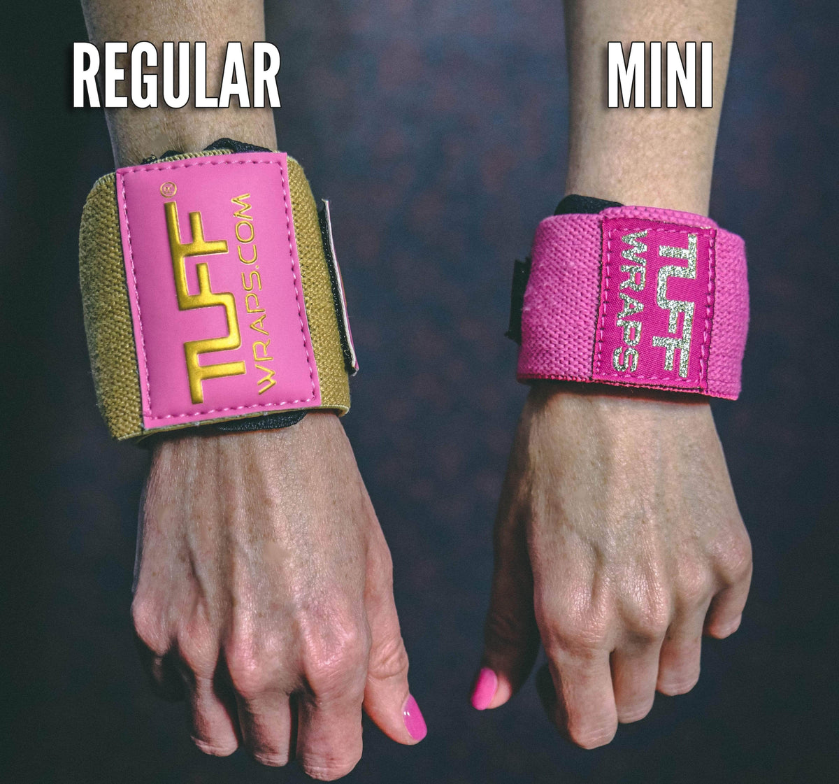 Pink &amp; Gold Villain Mini Wrist Wraps TuffWraps.com