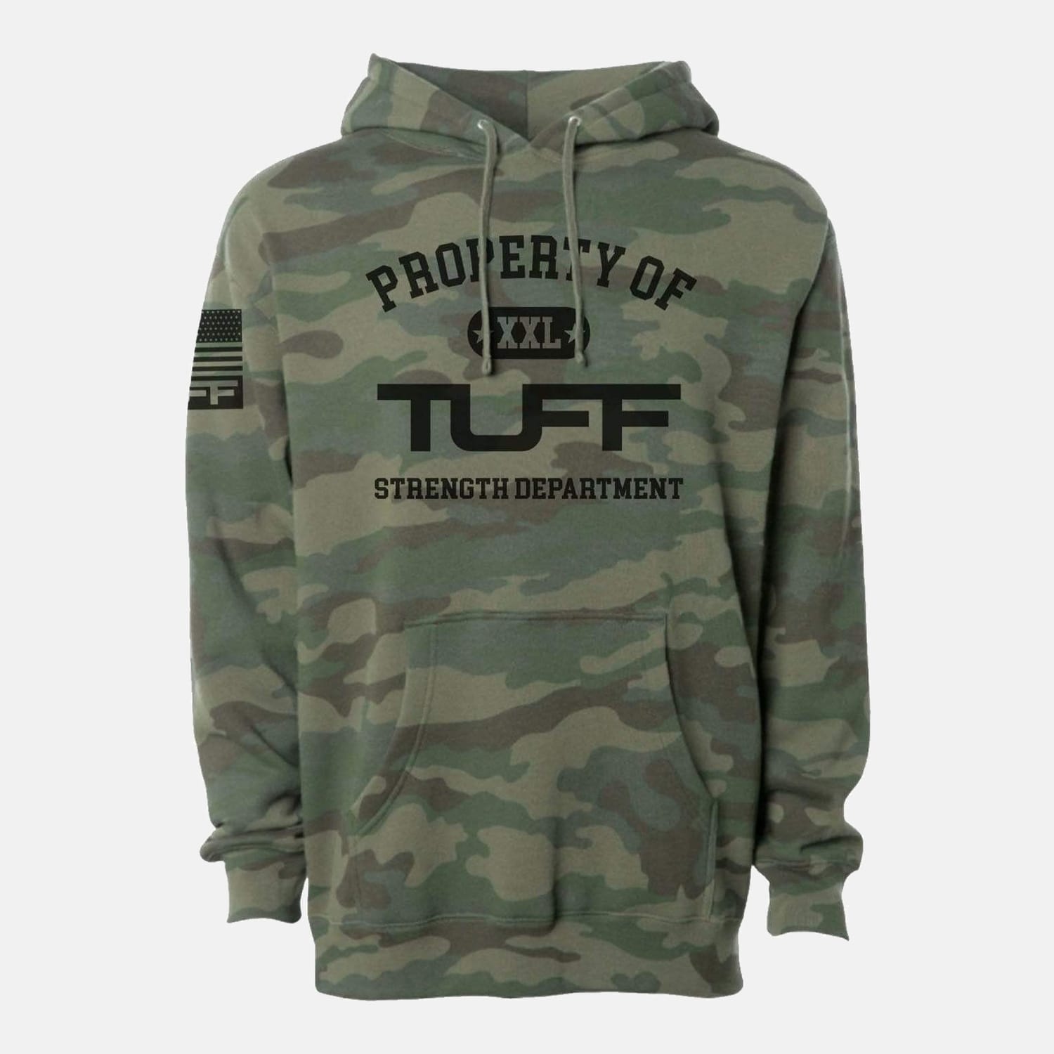 Property of TUFF Hooded Sweatshirt Woodland Camo / XS TuffWraps.com