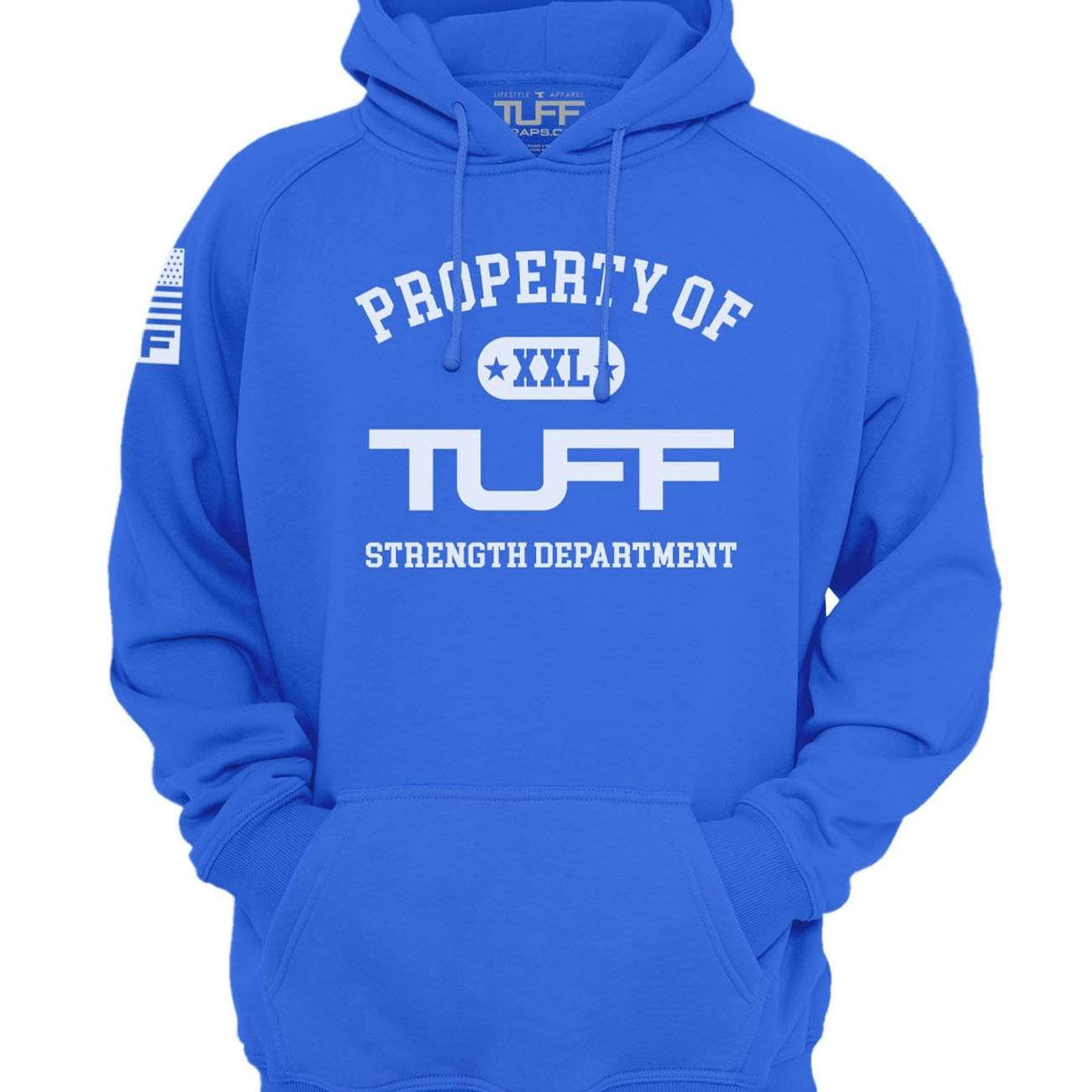 Property of TUFF Hooded Sweatshirt XS / Blue TuffWraps.com