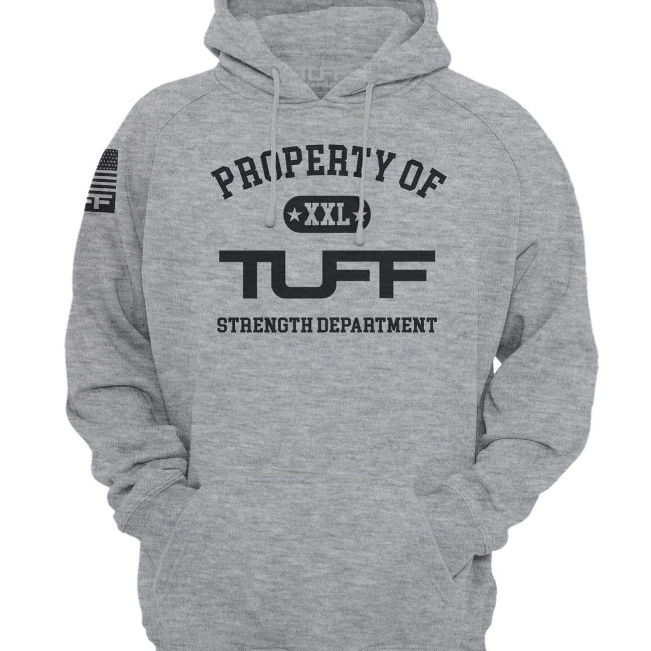 Property of TUFF Hooded Sweatshirt XS / Gray TuffWraps.com