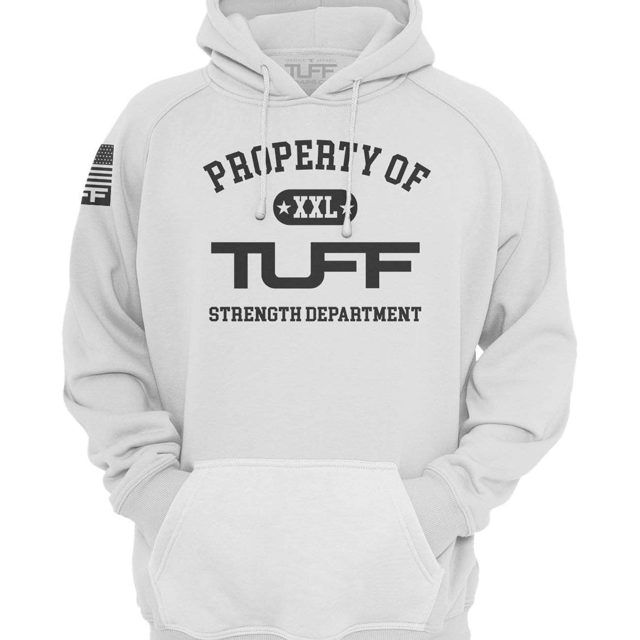 Property of TUFF Hooded Sweatshirt XS / White TuffWraps.com