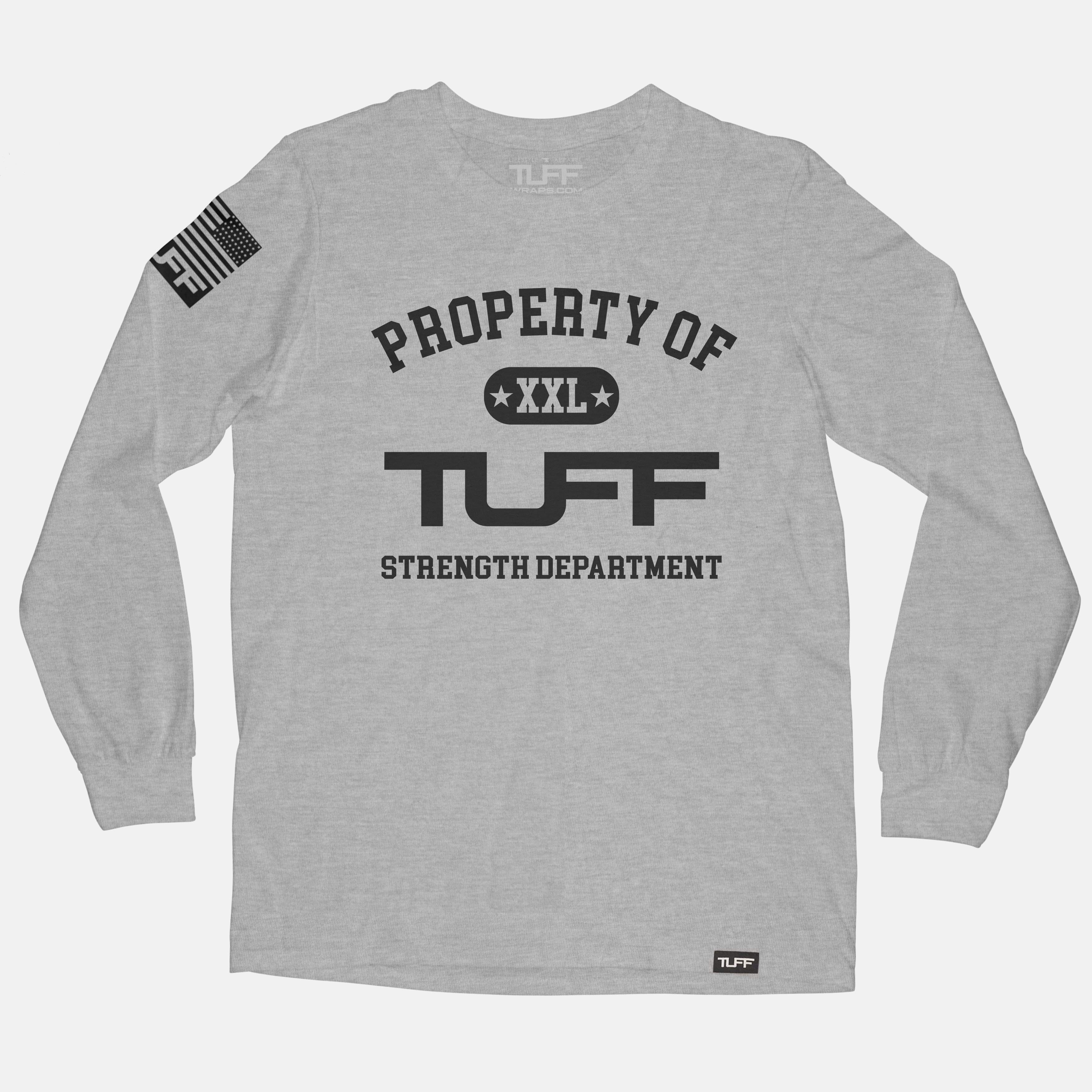 Property of TUFF Long Sleeve Tee Heather Gray / S TuffWraps.com