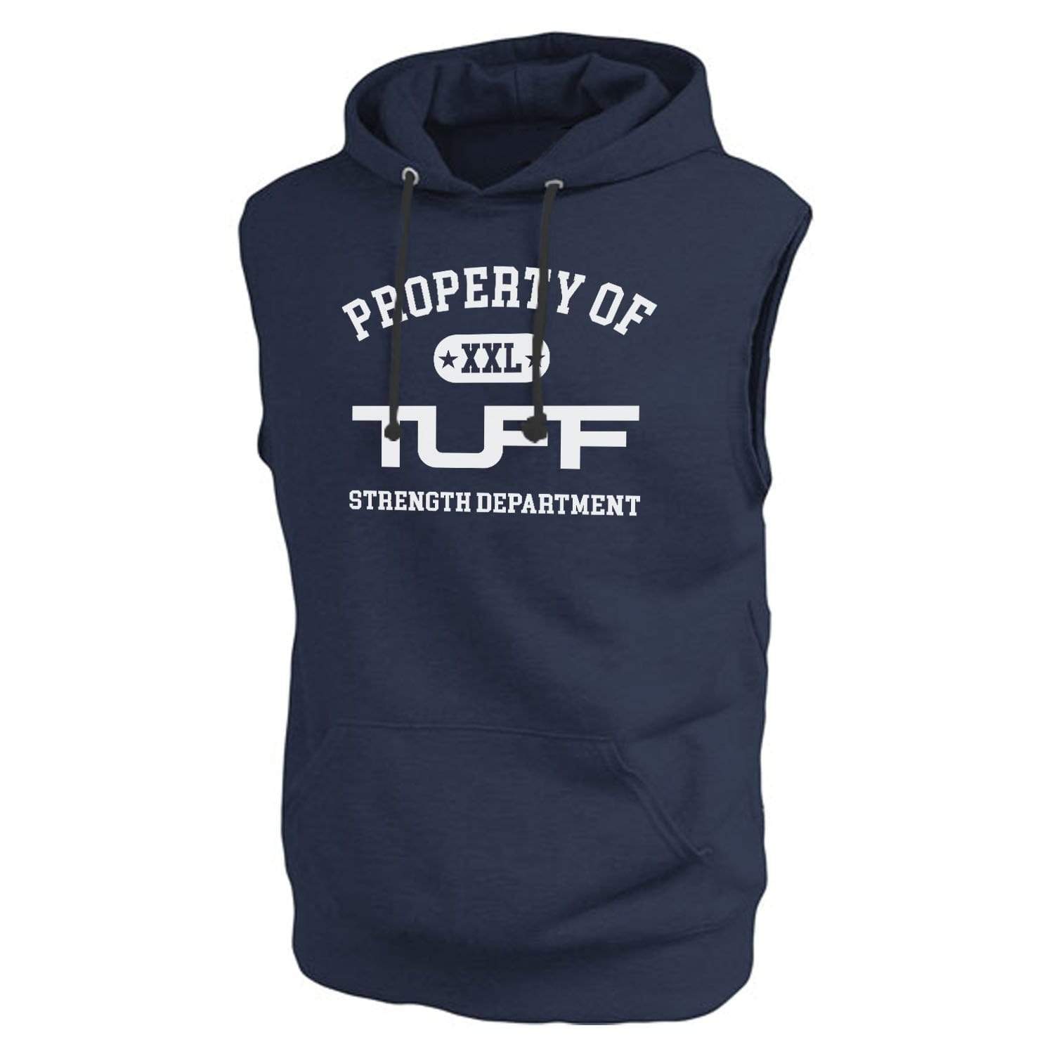 Property of TUFF Muscle Hooded Fleece S / Navy TuffWraps.com