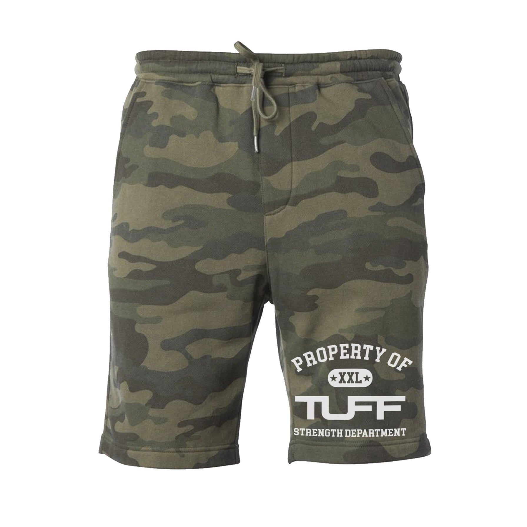 Property of TUFF Tapered Fleece Shorts XS / Woodland Camo TuffWraps.com