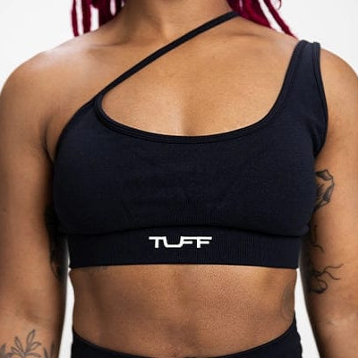 Sleek Skinny Strap Sports Bra Black / S TuffWraps.com