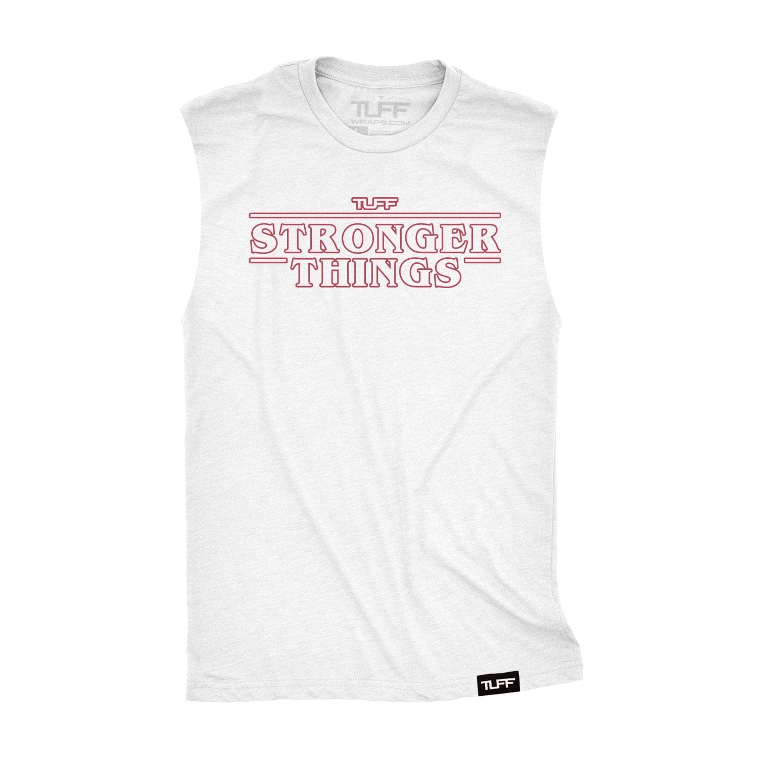 Stronger Things Raw Edge Muscle Tank S / White TuffWraps.com