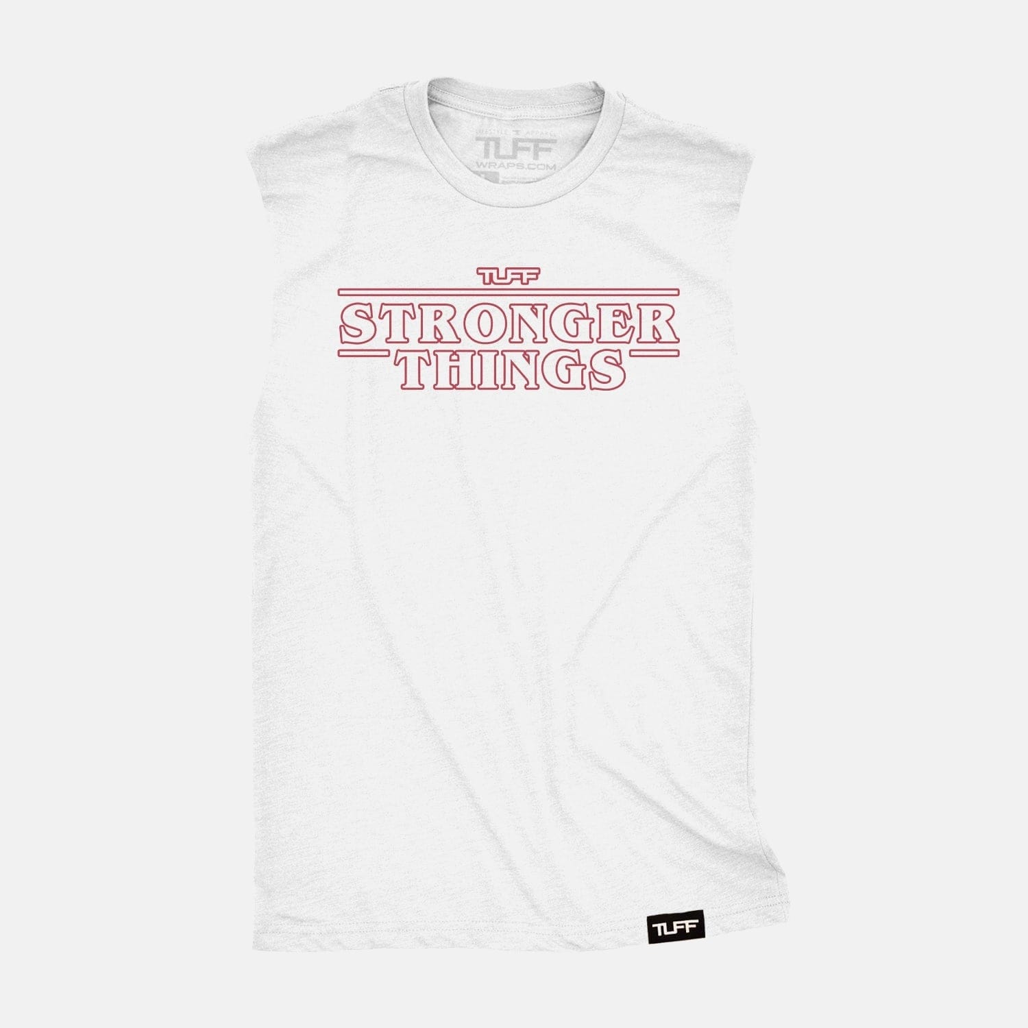 Stronger Things Raw Edge Muscle Tank White / S TuffWraps.com
