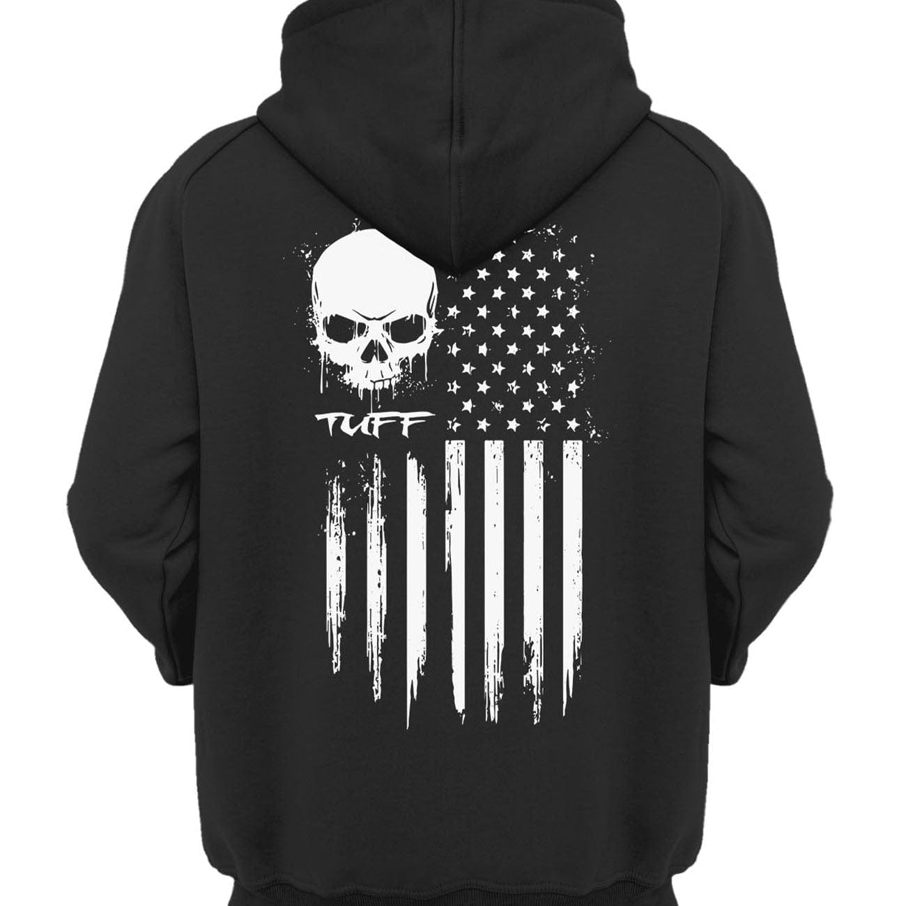 TUFF Skull Flag Hooded Sweatshirt XS / Black TuffWraps.com