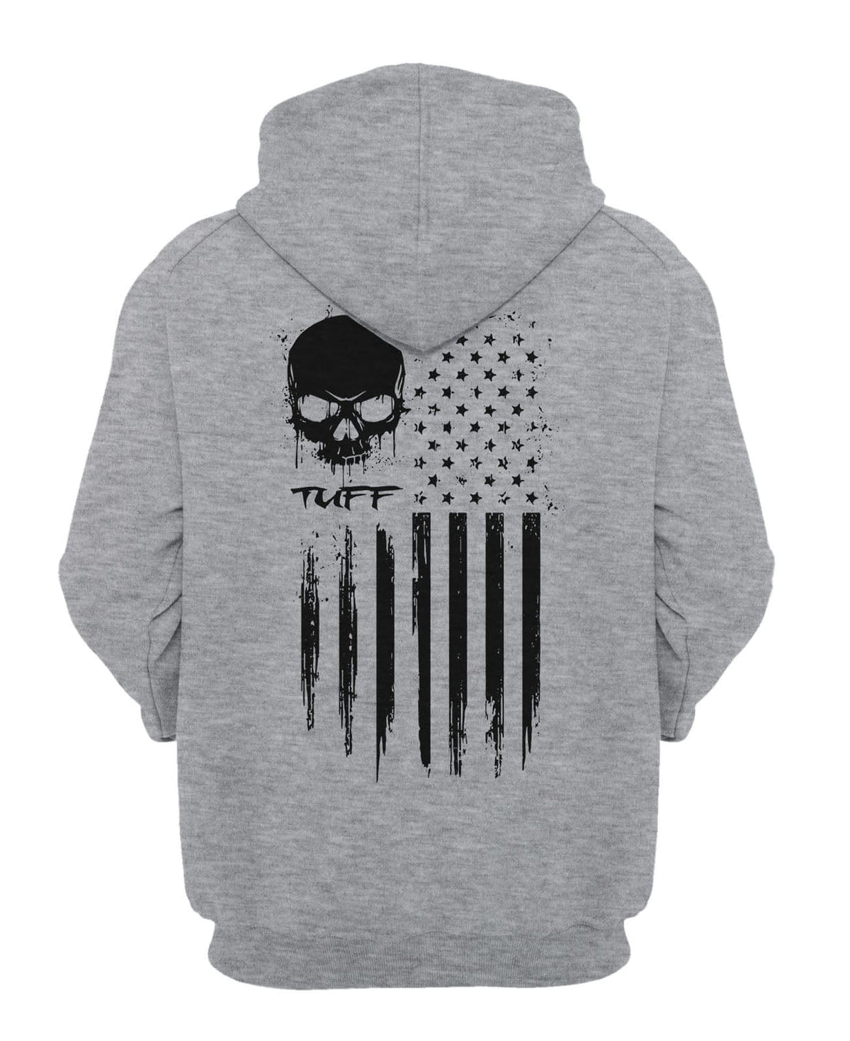 TUFF Skull Flag Hooded Sweatshirt XS / Gray TuffWraps.com