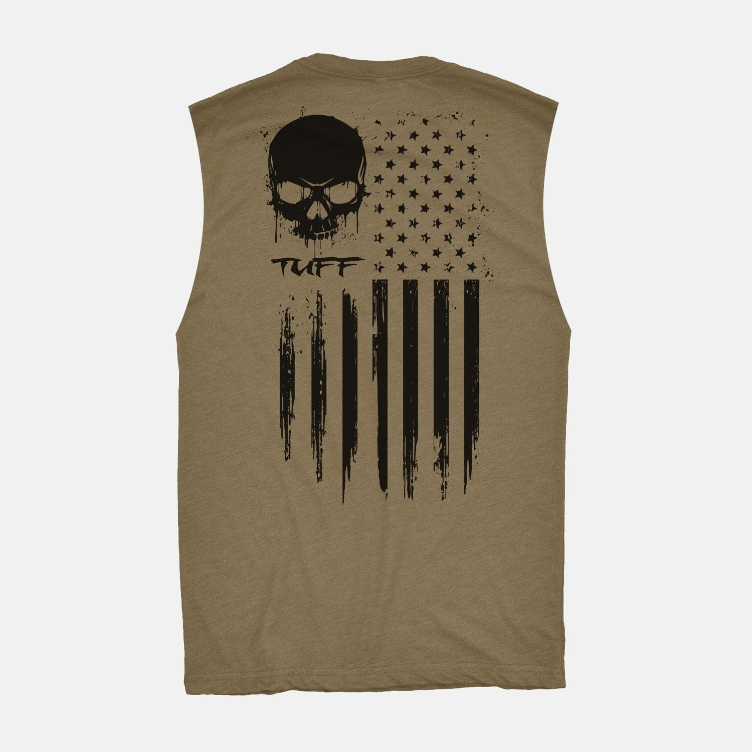The "No Surrender" Raw Edge Muscle Tank Military Green / S TuffWraps.com